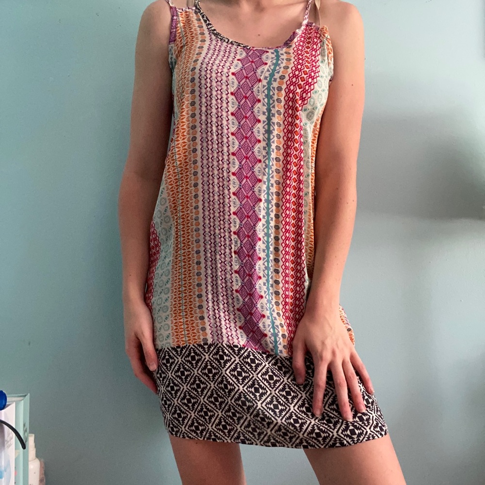 colorful print dress